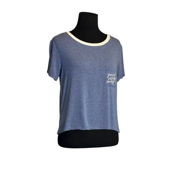 American Eagle Good Vibes blue short sleeves T-shirt size Small - Picture 9 of 14